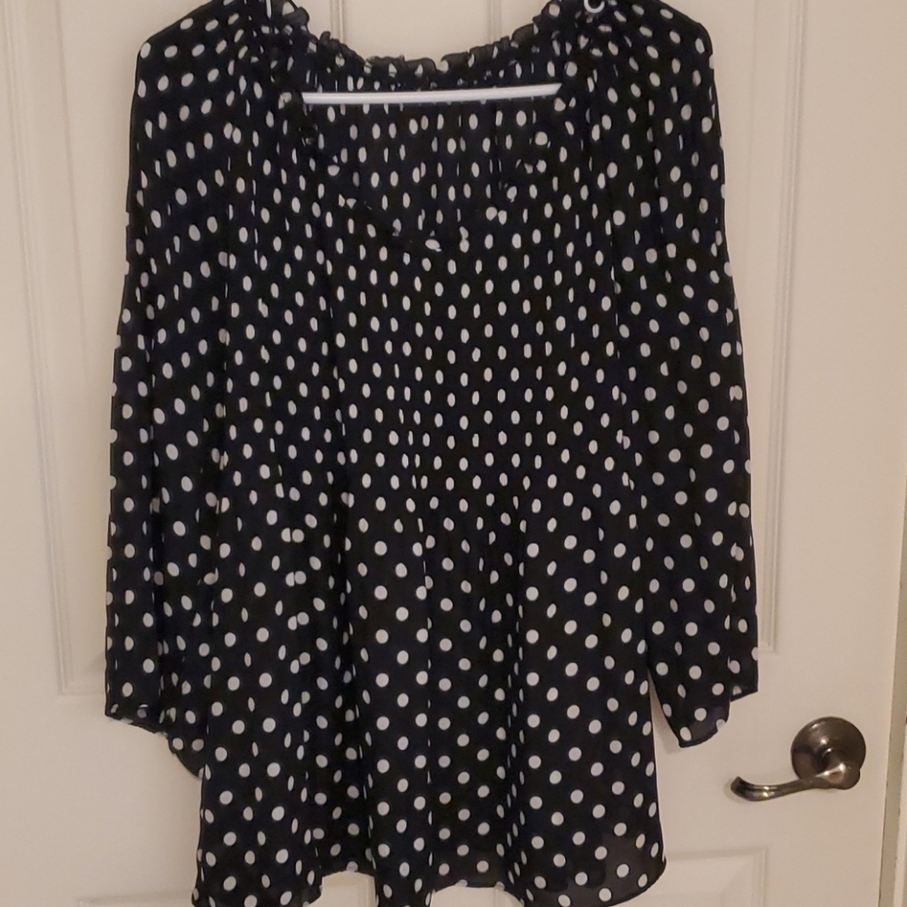 polka dot blouse
